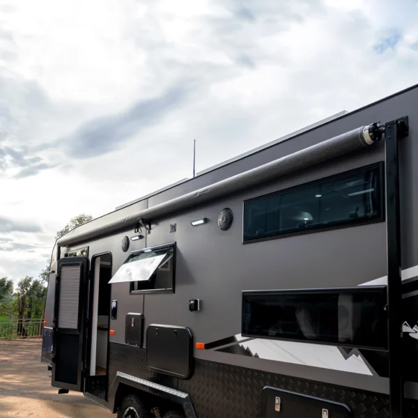 ATRV Square Caravan Window with Integrated Pleated Blind build
