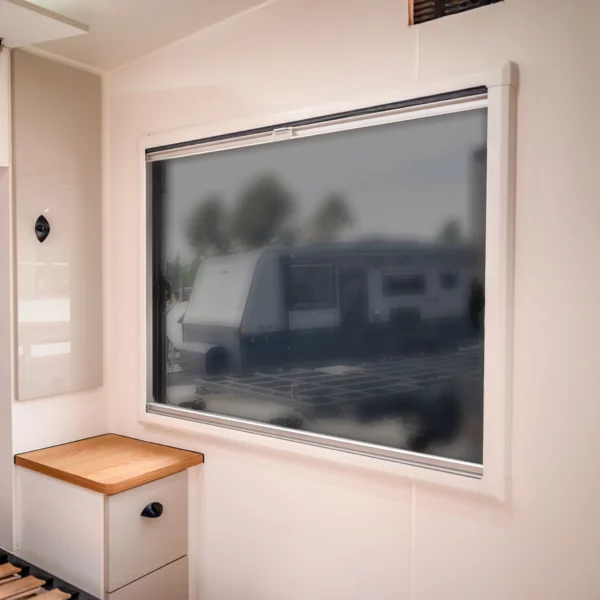 ATRV Square Caravan Window with Integrated Pleated Blind inside