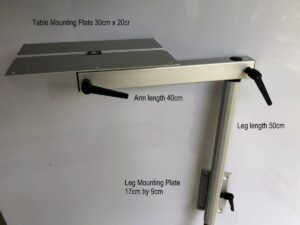 Universal Caravan Table Leg dimension