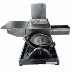 BushTucker Simpson STX Model slide out kitchen BBQ open