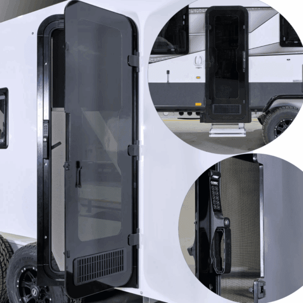 Camec Invictus Caravan Door - Premium Security Door with Integrated Blind