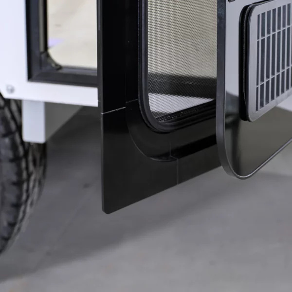 Camec Invictus Caravan Door - Premium Security Door with Integrated Blind corner view