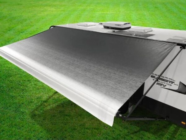 Camec Roll Out Awning Black White Fade