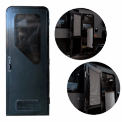 DC Caravan Door with Integrated Pleated Blind LHH or RHH