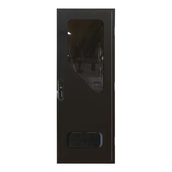 DC Caravan Door with Integrated Pleated Blind Square