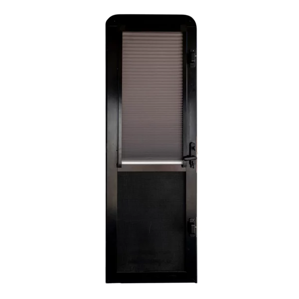DC Caravan Door with Integrated Pleated Blind inside