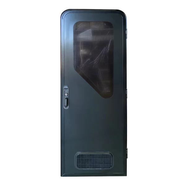 DC Caravan Door with Integrated Pleated Blind outside Radius