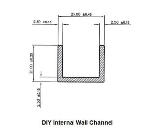 Internal Wall Channel on wall dimension