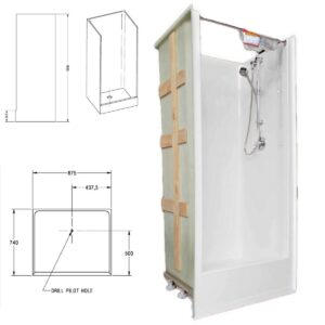 Caravan DIY Shower A high step