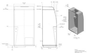 DIY Shower Cubicle Kit Fiat Ducato Iveco Daily dimensions
