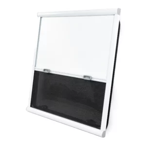 EuroVision 2 Slimline Blind & Flyscreen for Caravan half open