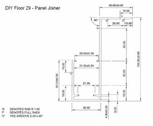 Panel Joiner - DIY Floor 29 dimensions
