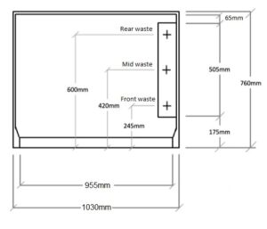 Shower H dimensions 2